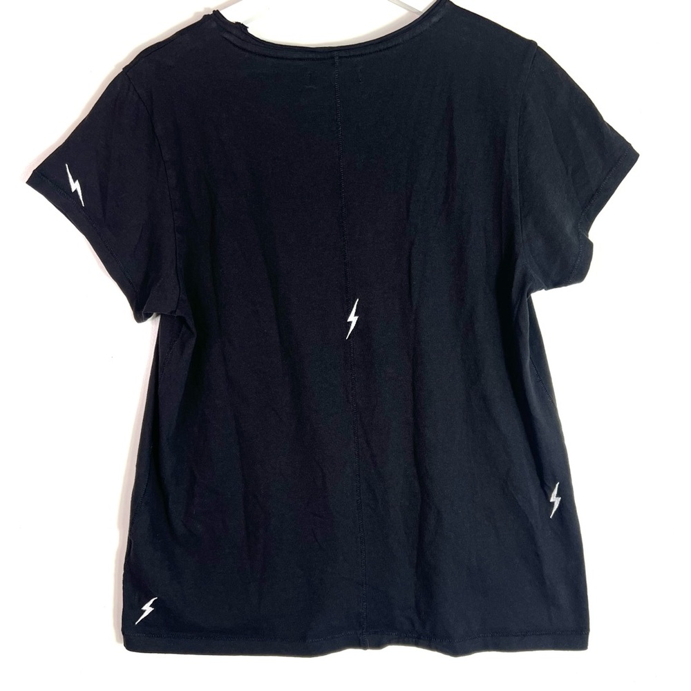 Catherine Gee Embroidered Bolt Tee Black Size XL - Picture 6 of 14